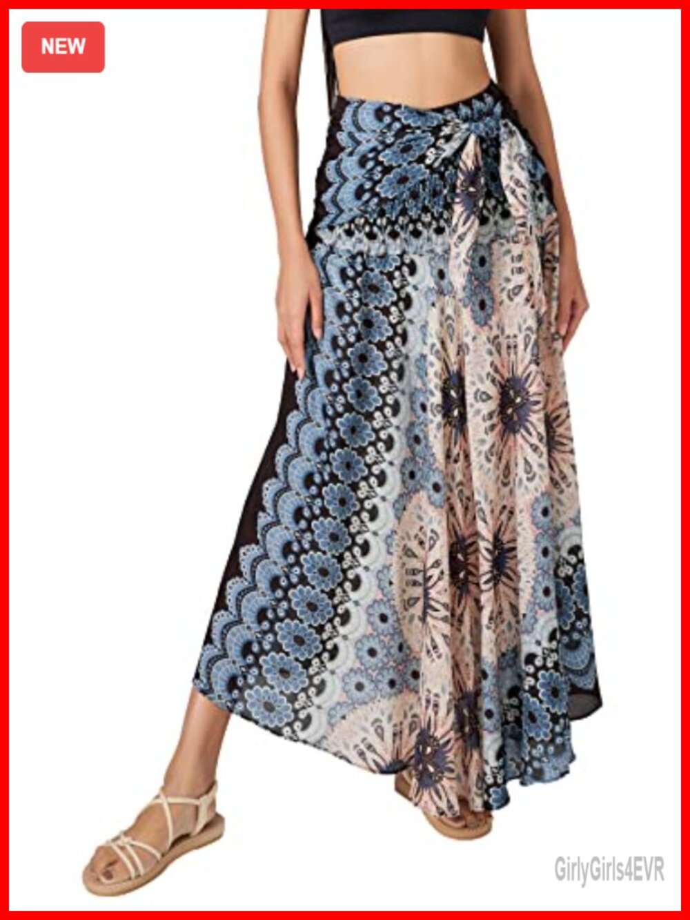 Boho Maxi Wrap Skirt Convertible Dress Rayon Hippie Festival
